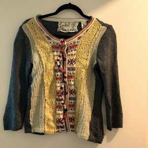 Cardigan sweater multi colored